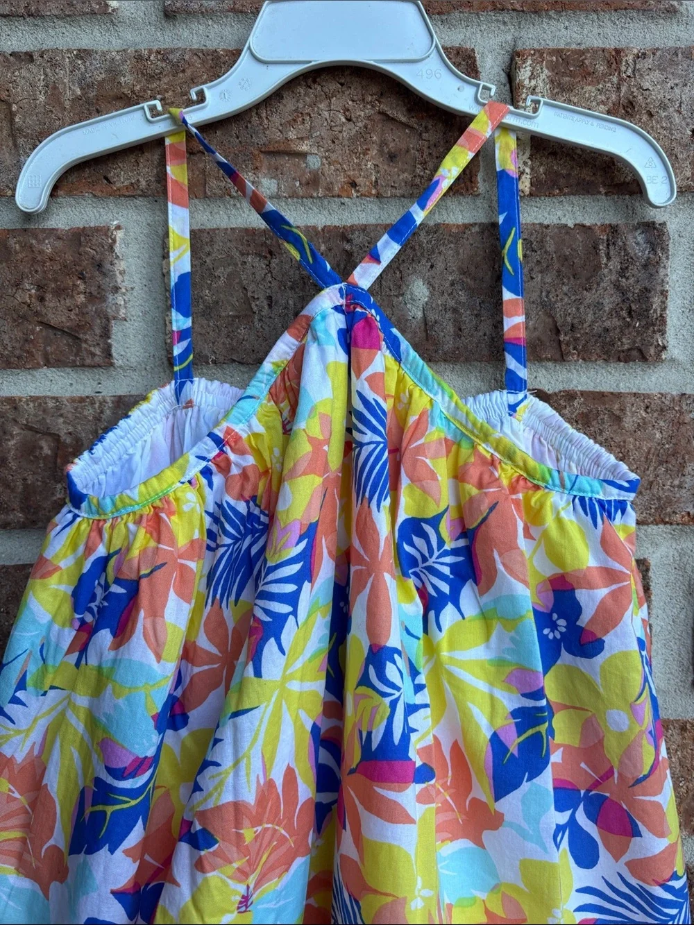 Janie and jack Tropical Floral Sundress - Yellow, Coral & Blue
